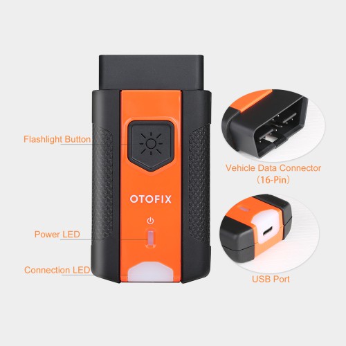 [US Ship] [Second-Handed] 90% New OTOFIX VCI V1 Vehicle Communication Interface Used With OTOFIX D1 LITE, D1 PRO, D1 MAX, IM1 Tablets