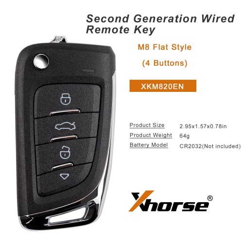 XHORSE XKM800EN Universal Flip Remote Key 4 Buttons Knife Style 5pcs/lot