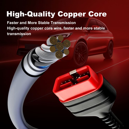 THINKCAR THINKDIAG Extension Cable Length 60cm, High-quality Copper Core Wire, Use Eco-friendly Materials, Supports Connecting to All OBD2 Devices