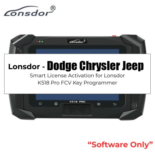 Dodge Chrysler Jeep IMMO Software License for Lonsdor K518 Pro (FCV) Key Programmer