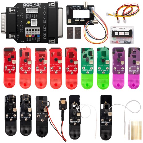 GODIAG 14-in-1 Adapter Kit for BCP U/ BDC2/ BDC3 5C/ 5D Encrypted Key Programming & Matching for Xhorse Key Tool Plus/Autel IM608/Keydiy KD-MAX/KYDZ