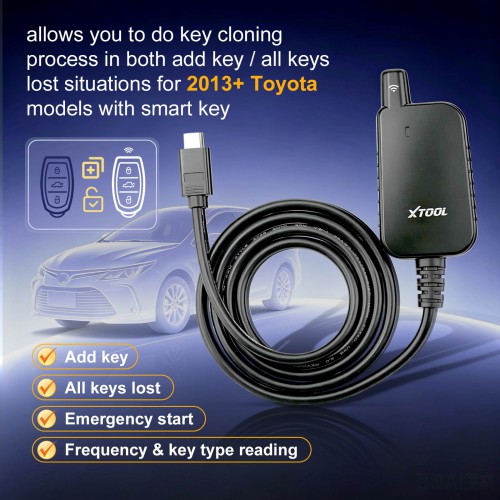 XTOOL AnyToyo SK1 Plus For 2013-2022 Toyota/Lexus with 8A/4A Smart Key Matching All Key Lost With Bench-free Pincode-free Key Coding for X100PAD3