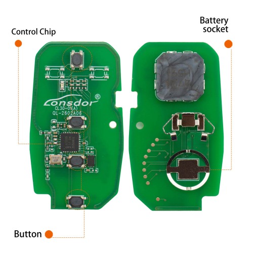 LONSDOR CL30-05 Remote Key 4 Buttons Supports ID46 ID49 ID4A 315MHz 433.92MHz for Chevrolet