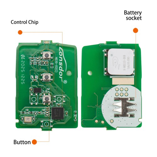Lonsdor HD30-0H HD30 Smart Key 3 Buttons for Honda Supports ID46 ID47 ID4A