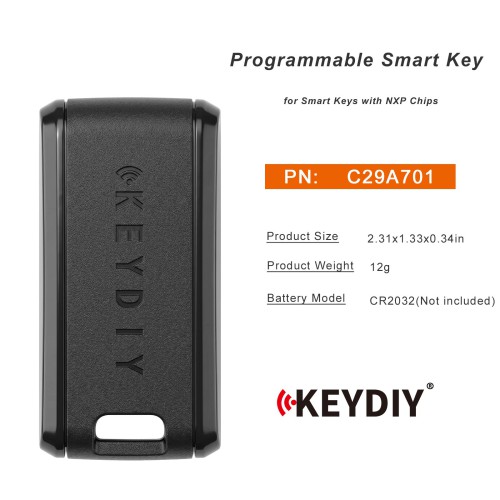 5pcs/lot KEYDIY C29A701 Programmable Smart Key with NXP Chip Which Cannot be Generated