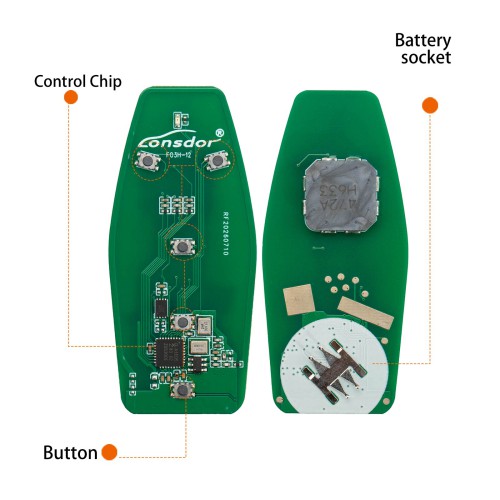 LONSDOR FO3H Series Smart Key FO3H-17 Supports ID46 ID49 High Frequency 902/868MHZ 5 Buttons for Ford