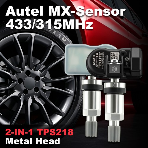Autel TPS218 MX-Sensor 315 & 433MHz 2 in 1 Auto Tire Pressure Sensor Metal Stem