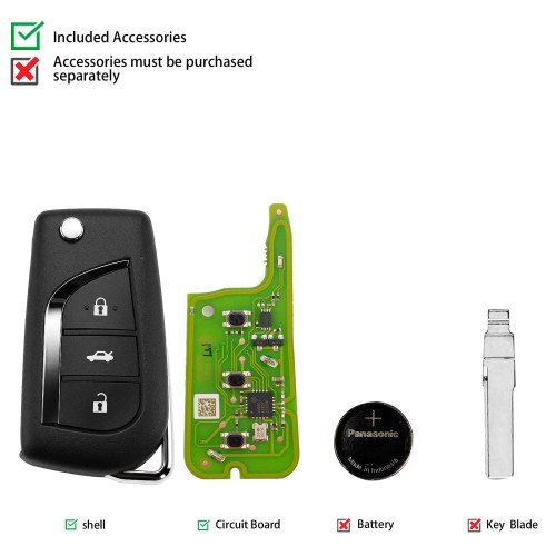 5pcs/lot XHROSE XETO00EN FENG.T Style Super Remote Key Foldable 3 Buttons