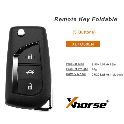 5pcs/lot XHROSE XETO00EN FENG.T Style Super Remote Key Foldable 3 Buttons