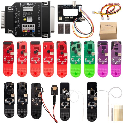 GODIAG 14-in-1 Adapter Kit for BCP U/ BDC2/ BDC3 5C/ 5D Encrypted Key Programming & Matching for Xhorse Key Tool Plus/Autel IM608/Keydiy KD-MAX/KYDZ