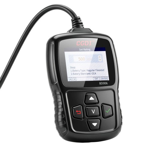 CGDI BD006 Car Battery Tester Rapidly Measure Cold-cranking Current Capability & State of Health(SoH) of Vehicle's Starting Battery Multiple language