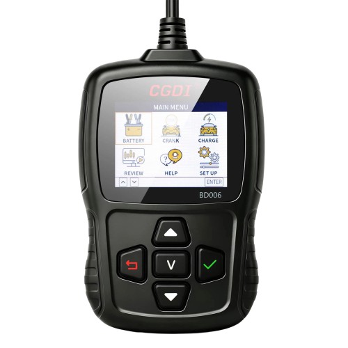 CGDI BD006 Car Battery Tester Rapidly Measure Cold-cranking Current Capability & State of Health(SoH) of Vehicle's Starting Battery Multiple language