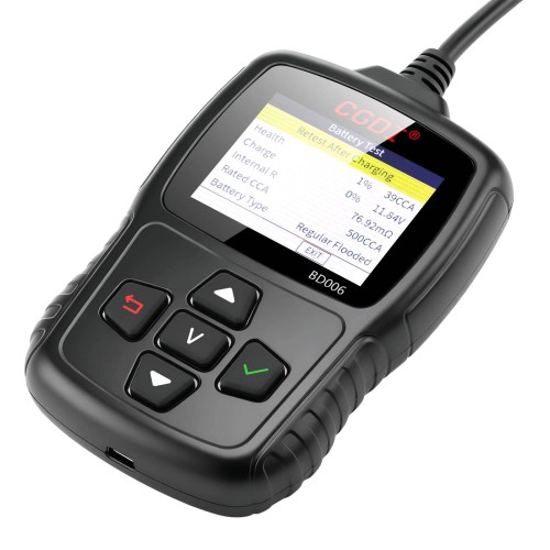 CGDI BD006 Car Battery Tester Rapidly Measure Cold-cranking Current Capability & State of Health(SoH) of Vehicle's Starting Battery Multiple language
