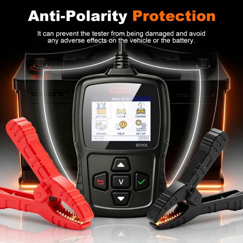 CGDI BD006 Car Battery Tester Rapidly Measure Cold-cranking Current Capability & State of Health(SoH) of Vehicle's Starting Battery Multiple language