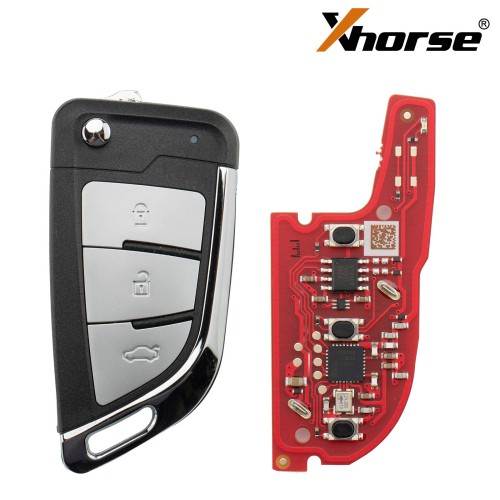 5pcs/lot XHORSE XEKF31EN Knife II Style with Super Chip Second Generation Universal Remote Key (XT57B - Foldable 3-Button)