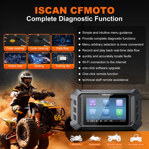 OBDSTAR iScan Motorcycle Diagnostic Scanner for CFMOTO