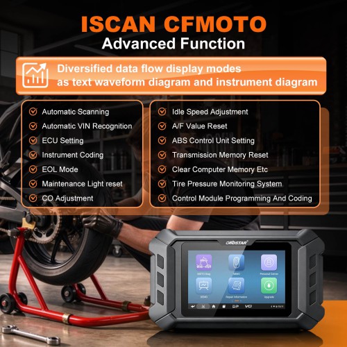 OBDSTAR iScan Motorcycle Diagnostic Scanner for CFMOTO