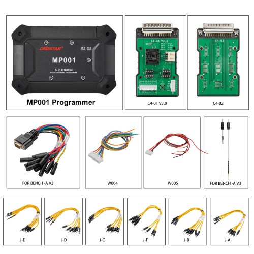 OBDSTAR MP001 Set (MP001 Programmer+C4-01 Host + C4-02 Host + Jumper Wires + W004/W005/ECU Bench Jumper) for P50 Airbag Reset JTAG Mode