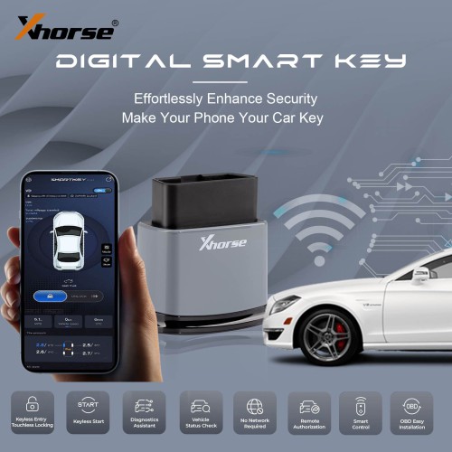 [US Ship] [Second-Handed] 90% New XHORSE Bluetooth Digital Smart Key (XSBTK0EN) Support Over 90% Keyless Start Function Vehicle Modification