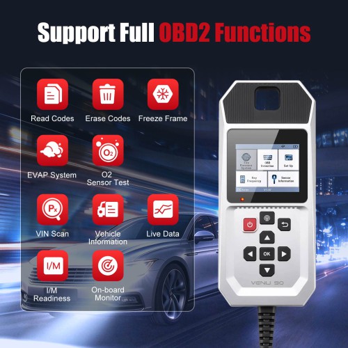 THINKCAR VENU 90 TPMS Activation & Diagnostic Tool Support All 315MHz/433MHz THINKCAR Tire Pressure Sensors Activation/ Programming, TPMS Diagnostics