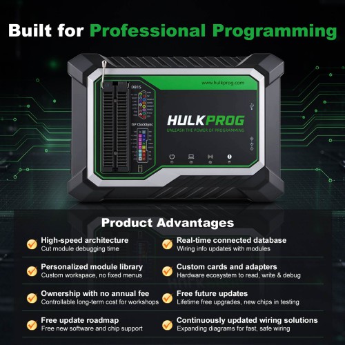 [No Annual Fee] ​​​​​​​HULKPROG Bench EEPROM MCU ECU Programmer No Annual Fee Supports Custom Module Workspace
