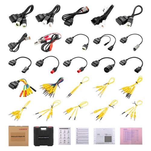 LAUNCH Motorcycle Diagnostic Connector Kit V3 PN: 301181447 with 1-year Renewal Card