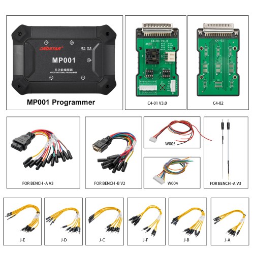 OBDSTAR MP001 Set (MP001 Programmer+C4-01 Host + C4-02 Host + Jumper Wires + W004/W005/ECU Bench Jumper) for P50 Airbag Reset JTAG Mode