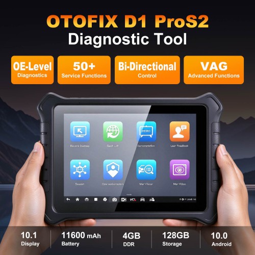 OTOFIX D1 PROS2 ECU Coding Automotive Diagnostic Scanner Bi-Directional Scan Tool 2 Year Free Updates FCA Renault SGW CANFD DoIP