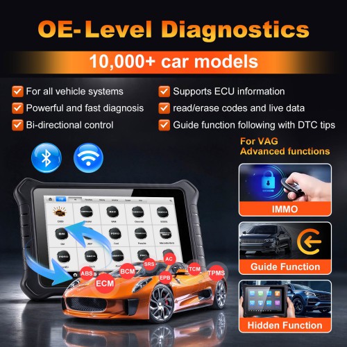 OTOFIX D1 PROS2 ECU Coding Automotive Diagnostic Scanner Bi-Directional Scan Tool 2 Year Free Updates FCA Renault SGW CANFD DoIP