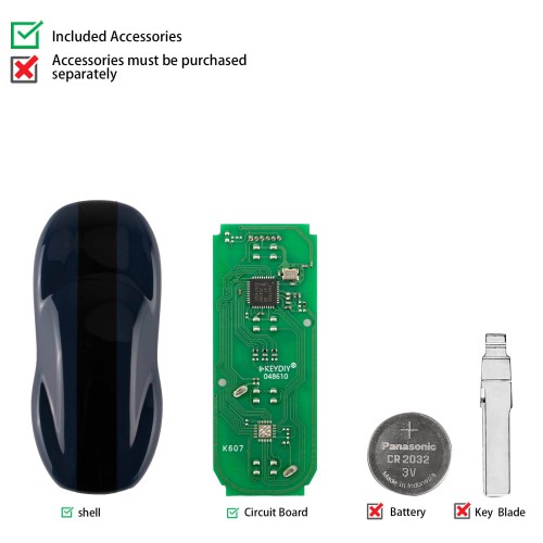 KEYDIY C29A771 Smart Key Titanium Gray Color Without Buttons
