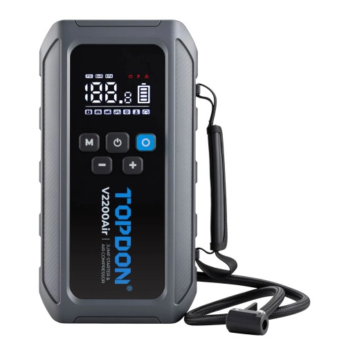 TOPDON V2200Air 2-in-1 2200 Peak Amp Jump Starter & Tire Inflator