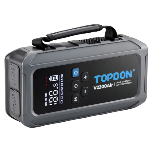 TOPDON V2200Air 2-in-1 2200 Peak Amp Jump Starter & Tire Inflator