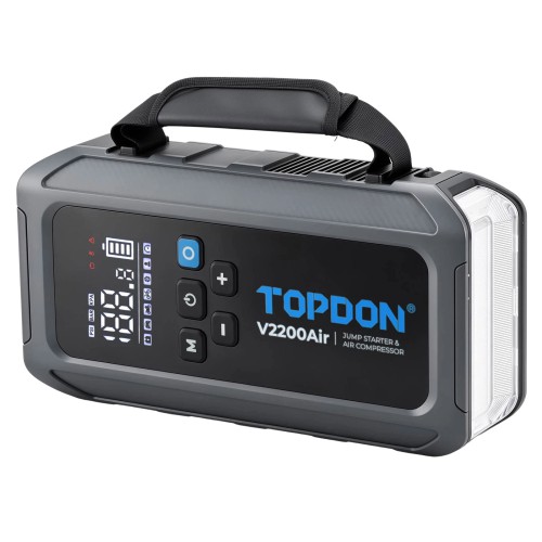 TOPDON V2200Air 2-in-1 2200 Peak Amp Jump Starter & Tire Inflator