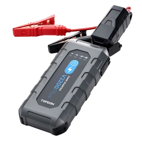 TOPDON Jump Starter V2200PLUS 2-in-1 Jump Pack & Battery Tester Offer 35 Jumps on A Full Charge