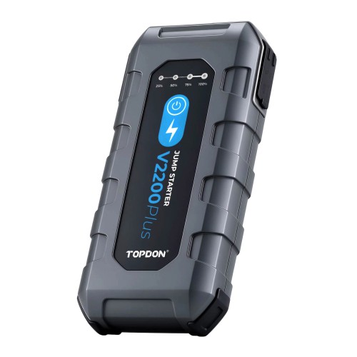 TOPDON Jump Starter V2200PLUS 2-in-1 Jump Pack & Battery Tester Offer 35 Jumps on A Full Charge