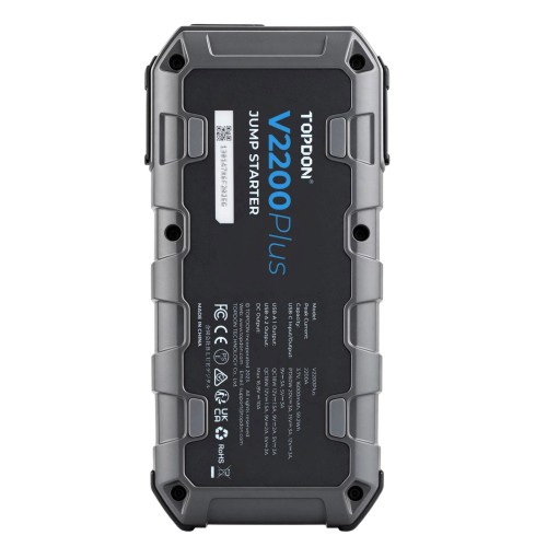 TOPDON Jump Starter V2200PLUS 2-in-1 Jump Pack & Battery Tester Offer 35 Jumps on A Full Charge