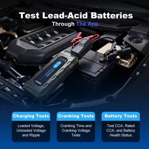 TOPDON Jump Starter V2200PLUS 2-in-1 Jump Pack & Battery Tester Offer 35 Jumps on A Full Charge