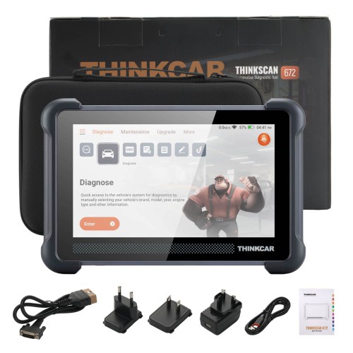 THINKSCAN 672 Diagnostic Scanner Supports CAN-FD Protocol IMMO Key Matching 28+ Reset Functions, Lifetime free update