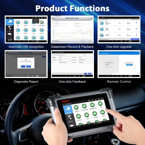 VIDENT iSmart800 Pro Automotive Diagnostic Scanner Support All Systems ECU Diagnosis 18 Month Free Update Better Than Autel MK808