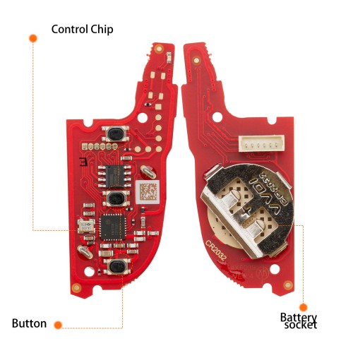 5pcs/lot XHORSE XKKF26EN Knife II Style Flip Key 3 Buttons Second Generation Universal Wired Remote Key