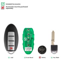 AUTEL IKEYNS004AL 4 Buttons Key for Nissan 1pcs/lot