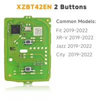 XHORSE XZBT42EN 2 Button Honda Remote PCBs for Honda Fit XR-V Jazz City 5Pcs/Lot