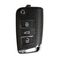 [5pcs/lot] Xhorse XKMQB5EN MQB Style 2nd Generation VVDI Wire Remote Key 3 Buttons Supports Wireless Programming