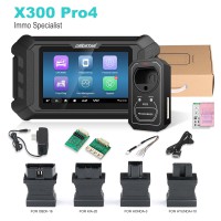 OBDSTAR X300 PRO4/Key Master 5 Auto Key Programmer and Mileage + MOTO IMMO Kits Motorcycle Full Adapters