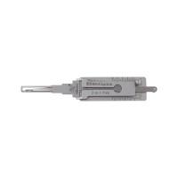 ABUDU AIAC011D HU64 Ignition Universal Door Lock Side Milling Two-Track Pick and Decode Tool, Depth (10-cut) IC CARD:1019