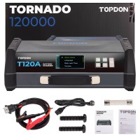 [US Ship] Topdon Tornado120000 12V Battery Charger and 120A Power Supply 2.2m Clamp