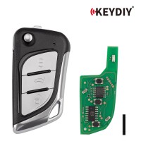 KEYDIY KD NB30-3 Universal Flip Remote Key 3 Buttons (Metal Buttons) Type 5pcs/lot