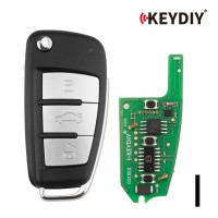 5pcs/lot KEYDIY KD B02-3 (Metal Button) Universal Flip Remote Key 3 Buttons for Audi Type