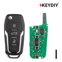 5pcs/lot KEYDIY KD NB12-4 Universal Flip Remote Key 3+1 Buttons for Ford Type