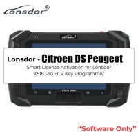 Citroen / DS / Peugeot License Activation for Lonsdor K518 Pro FCV Key Programmer